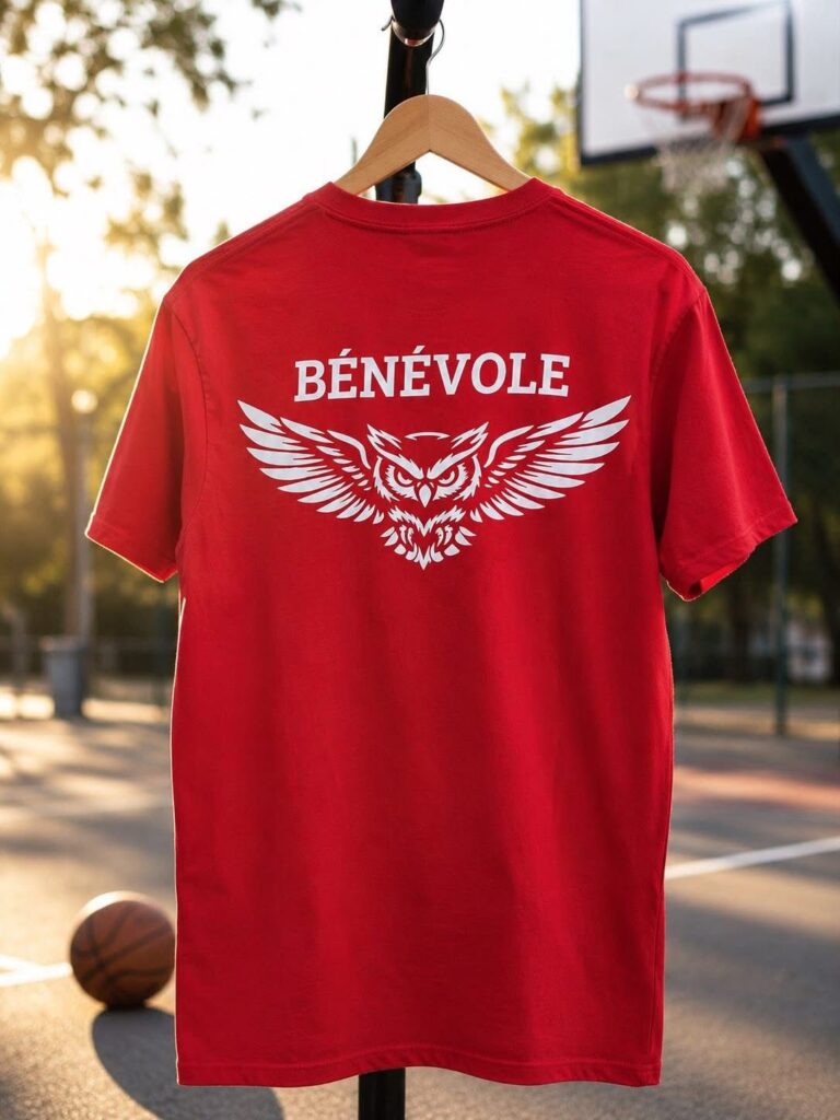 T-shirt de bénévole avec marquage dans le dos